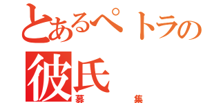 とあるぺトラの彼氏（募集）