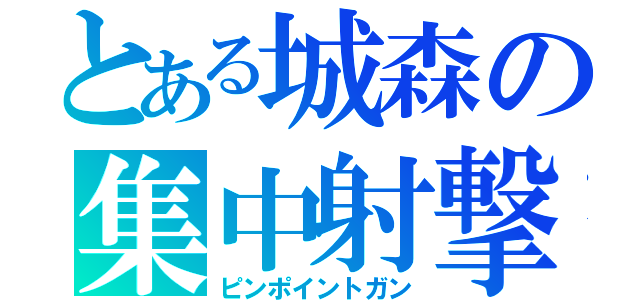 とある城森の集中射撃（ピンポイントガン）