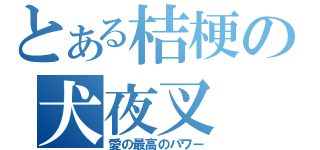 とある桔梗の犬夜叉（愛の最高のパワー）