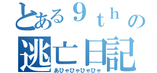 とある９ｔｈ の逃亡日記（あひゃひゃひゃひゃ）