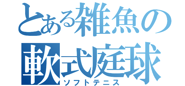 とある雑魚の軟式庭球（ソフトテニス）