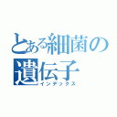 とある細菌の遺伝子（インデックス）