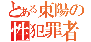 とある東陽の性犯罪者（）