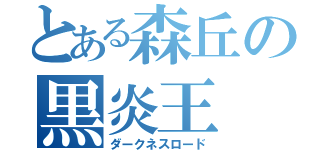 とある森丘の黒炎王（ダークネスロード）