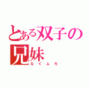 とある双子の兄妹（なぐふろ）