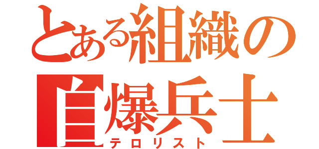 とある組織の自爆兵士（テロリスト）