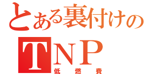 とある裏付けのＴＮＰ（低燃費）