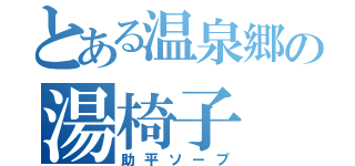 とある温泉郷の湯椅子（助平ソープ）