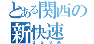 とある関西の新快速（２２３系）