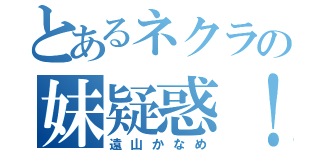 とあるネクラの妹疑惑！？（遠山かなめ）