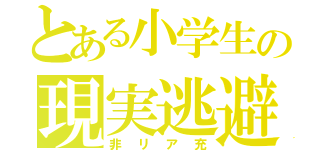 とある小学生の現実逃避（非リア充）