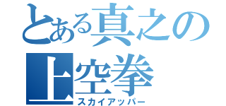 とある真之の上空拳（スカイアッパー）