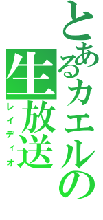 とあるカエルの生放送（レイディオ）