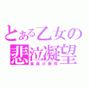 とある乙女の悲泣凝望（紫霞の葵雨）