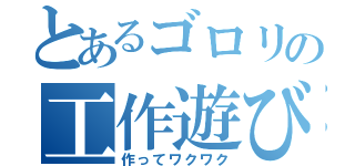 とあるゴロリの工作遊び（作ってワクワク）