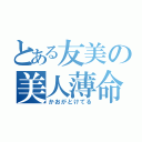 とある友美の美人薄命（かおがとけてる）