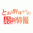 とある野球少年の最新情報（影ブログ）