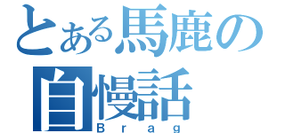 とある馬鹿の自慢話（Ｂｒａｇ）