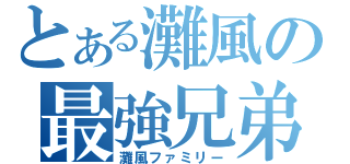 とある灘風の最強兄弟（灘風ファミリー）