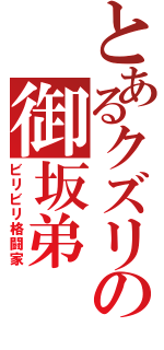 とあるクズリの御坂弟（ビリビリ格闘家）