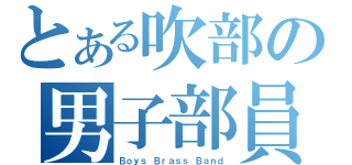 とある吹部の男子部員（Ｂｏｙｓ Ｂｒａｓｓ Ｂａｎｄ）