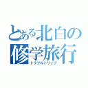 とある北白の修学旅行（トラブルトリップ）