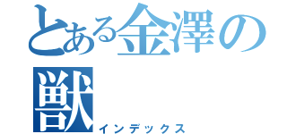 とある金澤の獣（インデックス）