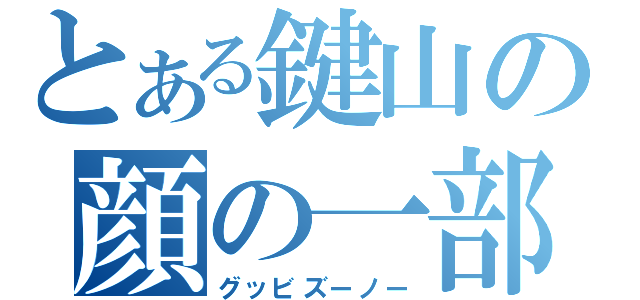 とある鍵山の顔の一部（グッビズーノー）