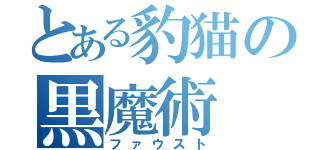 とある豹猫の黒魔術（ファウスト）