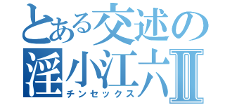 とある交述の淫小江六Ⅱ（チンセックス）