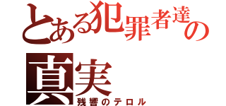 とある犯罪者達の真実（残響のテロル）