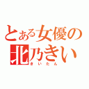 とある女優の北乃きい（きいたん）