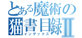 とある魔術の猫書目録Ⅱ（インデックス）