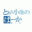 とある小池のばーか（ばーか）