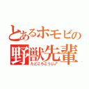 とあるホモビの野獣先輩♂（たどころこうじ♂）