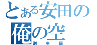 とある安田の俺の空（刑事編）