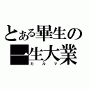 とある畢生の一生大業（カルマ）