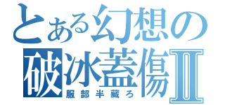 とある幻想の破冰蓋傷Ⅱ（服部半藏ろ）