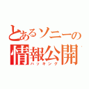 とあるソニーの情報公開（ハッキング）