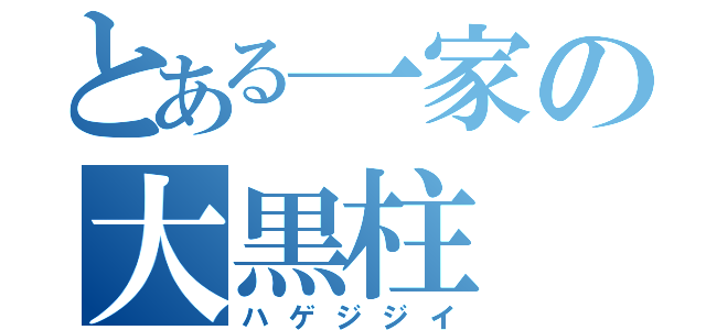 とある一家の大黒柱（ハゲジジイ）