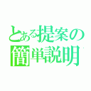 とある提案の簡単説明（）