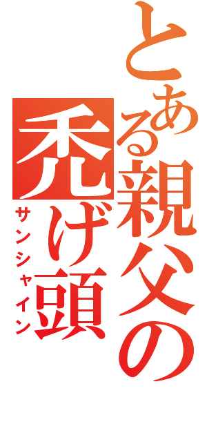 とある親父の禿げ頭（サンシャイン）