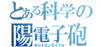 とある科学の陽電子砲（ポジトロンライフル）