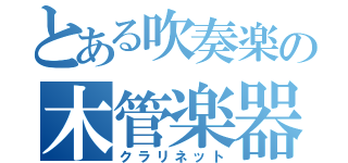 とある吹奏楽の木管楽器（クラリネット）