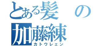 とある髪の加藤練（カトウレェン）