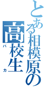 とある相模原の高校生（バカ）