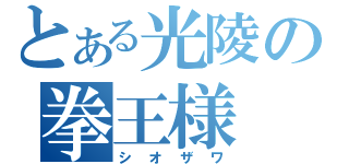 とある光陵の拳王様（シオザワ）