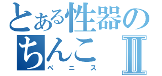 とある性器のちんこⅡ（ペニス）