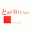 とあるＢＯＡの（インデックス）