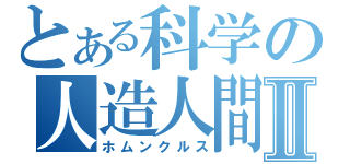 とある科学の人造人間Ⅱ（ホムンクルス）